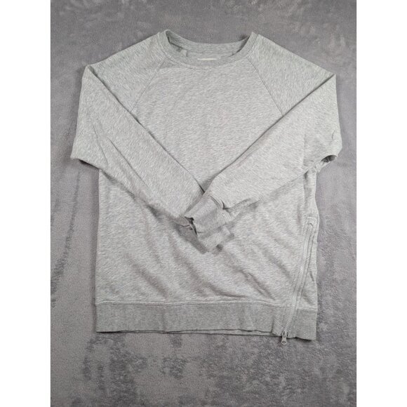 Champion Women’s Medium Gray Sweatshirt Pullover Side Zip Crewneck Athleisure - Picture 1 of 9